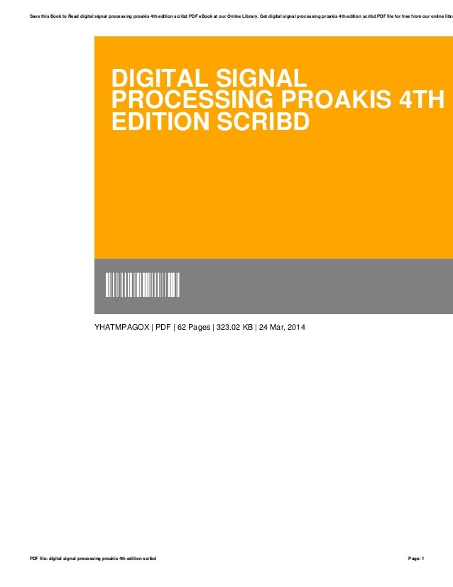 dsp proakis 4th edition